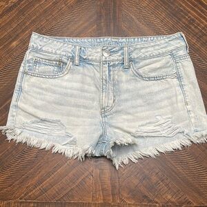 American Eagle Outfitters Blue Jean Shorts Distressed Style